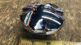 Custom Left Chrome Knurled Gas Cap Harley Softail Chopper Fat Bob Tanks FAtboy