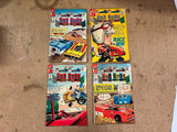 Vintage 1970s Lot Of 4 Charlton Comics Hot Rod Racing Cars Comic Books