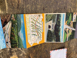 Vtg postcards Pennsylvania PA Turnpike Fold Out literature Advertising Sign Col