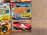 Vintage 1970s Lot Of 4 Charlton Comics Drag N Wheels Comic Books