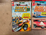 Vintage 1970s Lot Of 4 Charlton Comics Drag N Wheels Comic Books