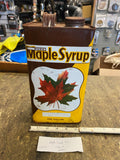 Vtg 1962 Rare Pure Maple Syrup Leaf Graphic 1 Gallon Tin Metal Can Wonderland Fo