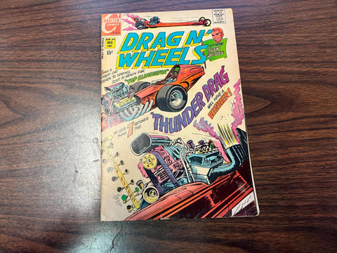 Drag N' Wheels #44 1970 Charlton Silver Age Hot Rod Comic BIKERS White Angels