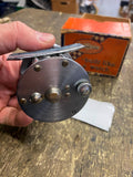 Vtg 1920  Shakespeare Wonderreel Thumbless Fishing Reel Orig Box Minty 100 yard