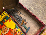 Vtg Magnetic jackstraws 1930's Milton Bradley game Seven Dwarfs Disney Orig Box!