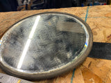 Antique Beveled Glass Mirror Metal Frame Silvered 8" Truck Vanity Makeup 1900's