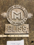 Vtg mackintosh hemphill co Cast Alum Sign Train Steam Engine Pgh Pa Antique Adv!
