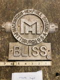Vtg mackintosh hemphill co Cast Alum Sign Train Steam Engine Pgh Pa Antique Adv!