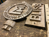 Vtg mackintosh hemphill co Cast Alum Sign Train Steam Engine Pgh Pa Antique Adv!