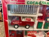Vtg 70's Buddy L Coca-Cola Diecast 5-Piece Brute Tin Toy Truck Set Original Box!