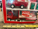 Vtg 70's Buddy L Coca-Cola Diecast 5-Piece Brute Tin Toy Truck Set Original Box!