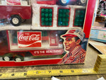 Vtg 70's Buddy L Coca-Cola Diecast 5-Piece Brute Tin Toy Truck Set Original Box!