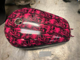 4.5 Gas Fuel Tank Harley Sportster xlc Custom 2007^ FI 883 1200 black Dip Skulls