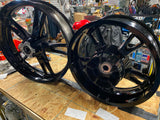 Harley Enforcer Mag Wheels Touring 09^ Black 5.5c16 3.5x19 Street Road Glide FLH