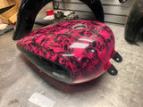 4.5 Gas Fuel Tank Harley Sportster xlc Custom 2007^ FI 883 1200 black Dip Skulls