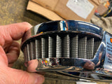 HARLEY MILWAUKEE M8 BLACK VENTILATOR AIR CLEANER 114 CHROME TOURING FLH GLIDE!