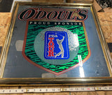 Vtg Odoul's Anheuser Busch PGA Tour Beer Advertising Mirror Sign 21x22 Golf