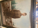 Vtg 1918 WW1 soldier Framed Sweetheart Photo Orig Military Army Doughboy Infantr