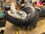 Shovelhead Seat Drag Pillow Fringe Studs FLH FX Wide glide 70-84 4 speed Fancy!