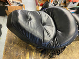 Shovelhead Seat Drag Pillow Fringe Studs FLH FX Wide glide 70-84 4 speed Fancy!