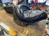 Shovelhead Seat Drag Pillow Fringe Studs FLH FX Wide glide 70-84 4 speed Fancy!