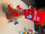 Vtg Mr. Machine Walking Whistling Robot Toy by Ideal 1977 Original Works!