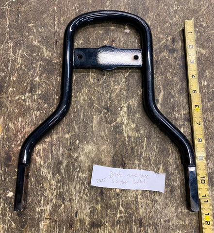 Black Round Stock OEM Sissybar Harley Heritage Softail Fatboy Custom Chopper FX