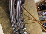 Star Hub Wheel 19" Gold spokes Panhead KNucklehead chopper custom 1936-66 Drum