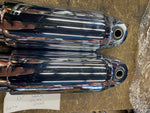 Stock T/o Shocks OEM Harley Fat bob dyna 12" Covered Shovelhead FLH FX Good Hd