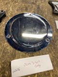 Flat Chrome Derby Cover OEM Harley Acc Emblem 3 bolt 1970^ Shovelhead Softail FX