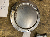 Flat Chrome Derby Cover OEM Harley Acc Emblem 3 bolt 1970^ Shovelhead Softail FX
