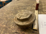 Antique 1920's Hupmobile Grease Hub Cap Vtg Logo alum Auto Part
