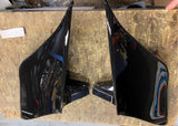 Vivid Black Stretched Extended Side Cover for Harley Touring Baggers 2009-2013