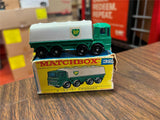 VINTAGE LESNEY MATCHBOX VEHICLE WITH BOX - GREEN BP LEYLAND PETROL TANKER #32