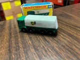 VINTAGE LESNEY MATCHBOX VEHICLE WITH BOX - GREEN BP LEYLAND PETROL TANKER #32