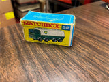 VINTAGE LESNEY MATCHBOX VEHICLE WITH BOX - GREEN BP LEYLAND PETROL TANKER #32
