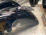 Front Fender Hog Trim Harley Touring Vivid Black Spider Web 2013< FLH Road Glide