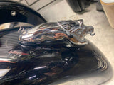 Front Fender Hog Trim Harley Touring Vivid Black Spider Web 2013< FLH Road Glide