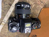 Vtg Nikon 35mm Camera N2020 Af Nikor lens Clean Photagraphy 35-70mm