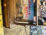 Vtg Wood Display Case  Postcard Size Tourist Keepsake Drawer Military Sweetheart