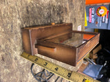 Vtg Wood Display Case  Postcard Size Tourist Keepsake Drawer Military Sweetheart