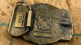1980 Great American Buckle Co Harvest Time Farm Red Neck Country Trucker Buckle
