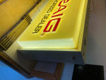Vtg craig Audio Car Home stereo Light up sign Dealer 1970's Advertising Hot Rod!