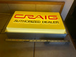 Vtg craig Audio Car Home stereo Light up sign Dealer 1970's Advertising Hot Rod!