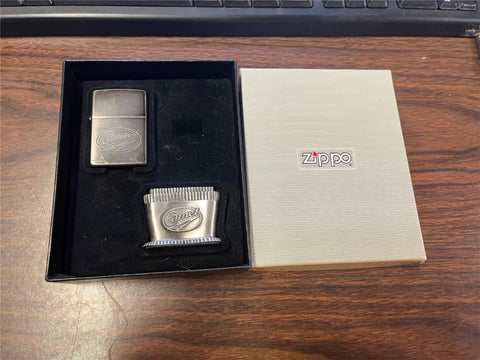 VTG Limited Edition 1997 Camel Lady Barbara Table Zippo Lighter Midnight Chrome