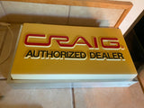 Vtg craig Audio Car Home stereo Light up sign Dealer 1970's Advertising Hot Rod!