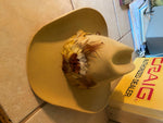Vtg Stetson 5X Cowboy Rancher Hat Beaver Tan 7 1/2 Western Feathers XXXXX