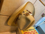 Vtg Stetson 5X Cowboy Rancher Hat Beaver Tan 7 1/2 Western Feathers XXXXX
