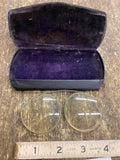 Vtg Clip ON Glasses Case Silver Theodore Rosevelt Garrett optometrist Rochester