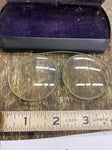 Vtg Clip ON Glasses Case Silver Theodore Rosevelt Garrett optometrist Rochester